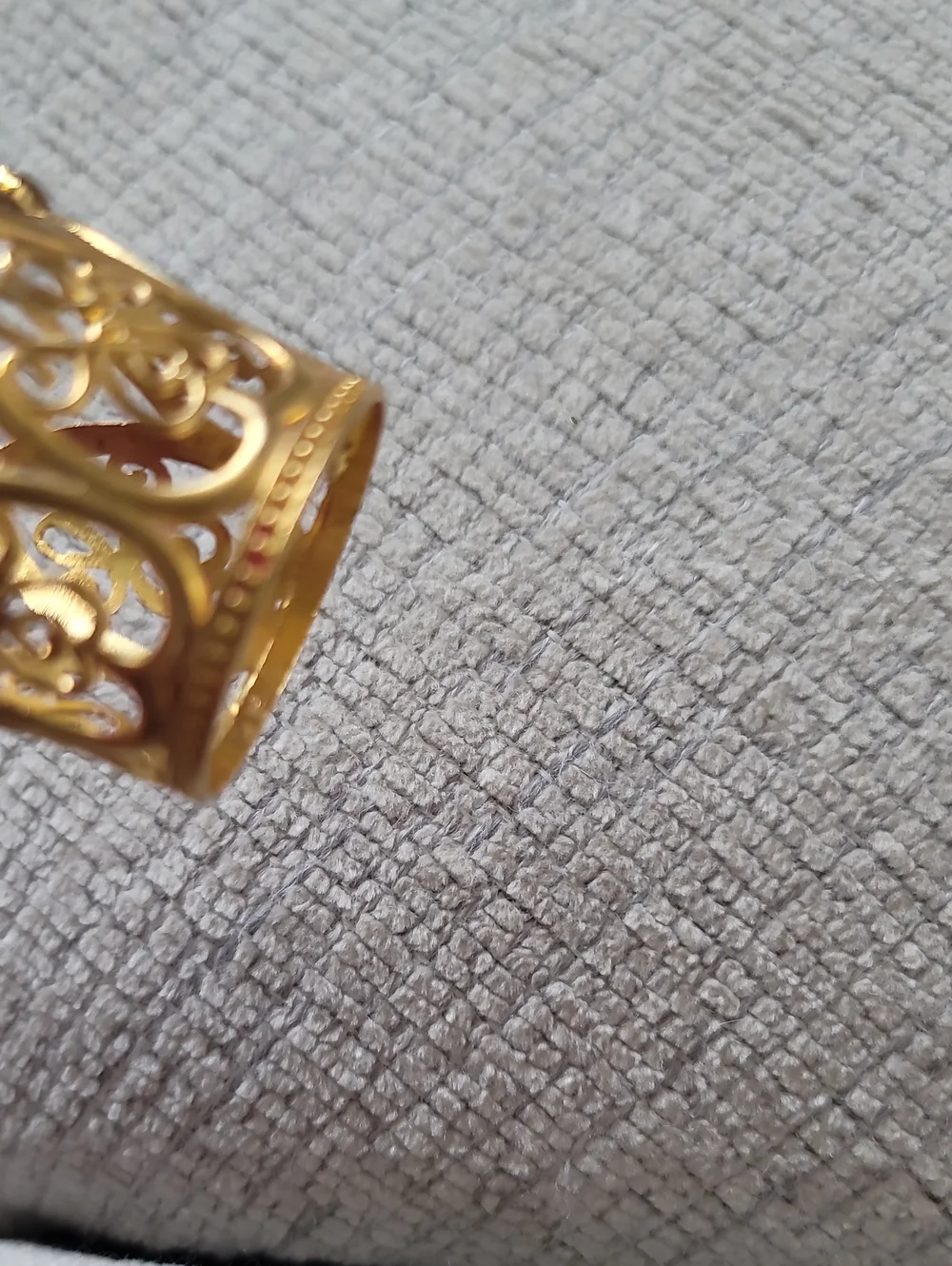 Gold Crown Filigree Ring with Crystal Accents Cupcake Topper